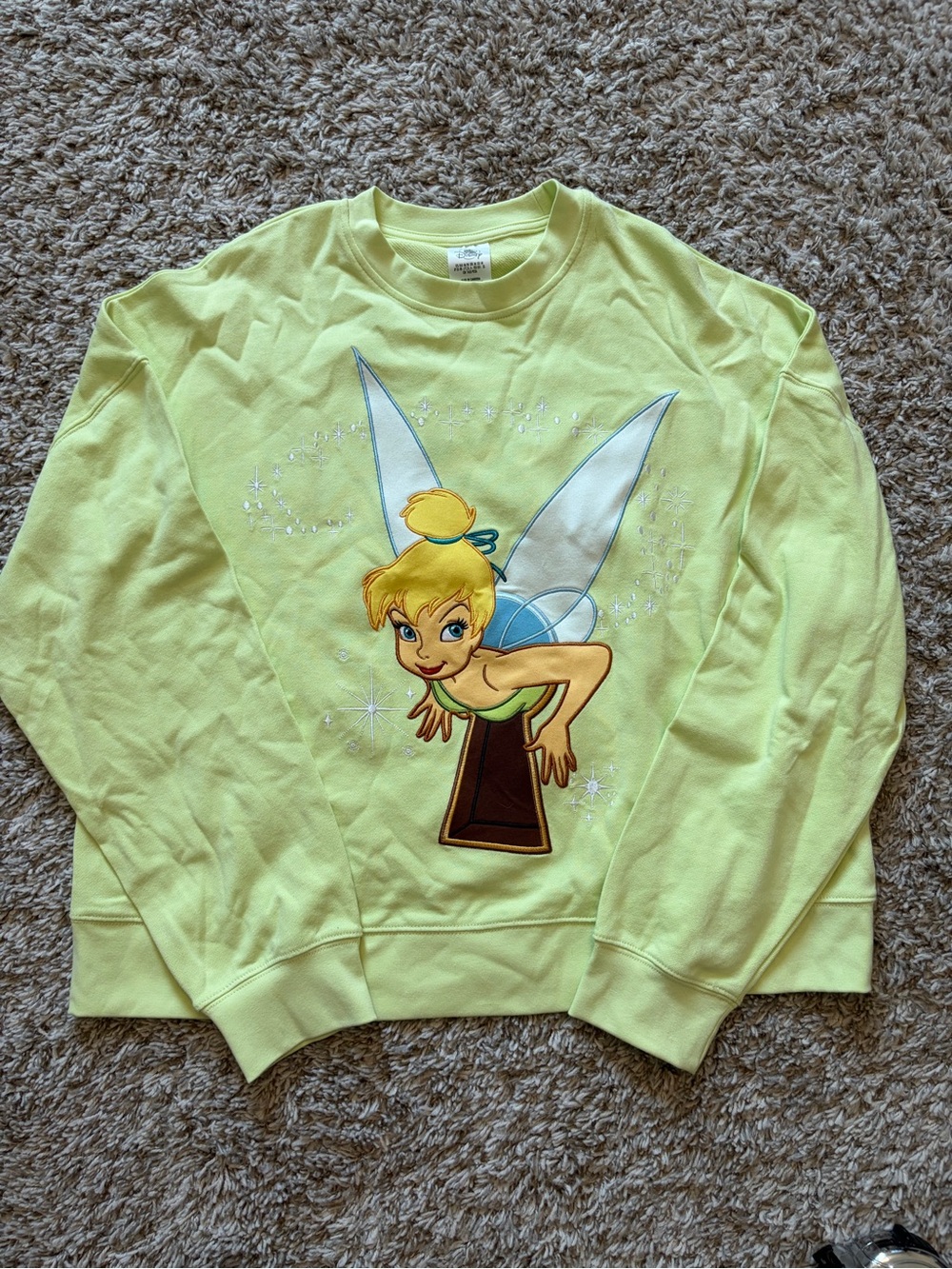NWT Tinker Bell Graphic spirit jersey Sweatshirt - light green